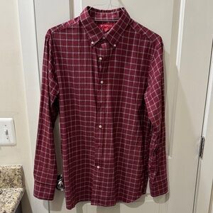 Daniel Cremieux Burgundy Plaid Button Down Shirt